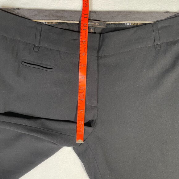 BCBG Christine Wide Leg Trousers Size 10 Black Wool Blend Lightweight Flowy - Picture 10 of 16